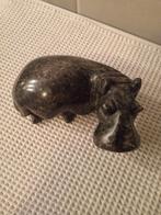 Nijlpaard uitgehouwen in steen, Antiek en Kunst, Ophalen of Verzenden