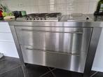 5-pits gaskookvuur met ingebouwde friteuse Smeg / Atag, Huis en Inrichting, Keuken | Keukenelementen, Ophalen, Gebruikt, 100 tot 150 cm