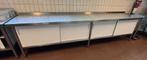 Inox tafel, Huis en Inrichting, Ophalen, Gebruikt, Wit, 200 cm of meer
