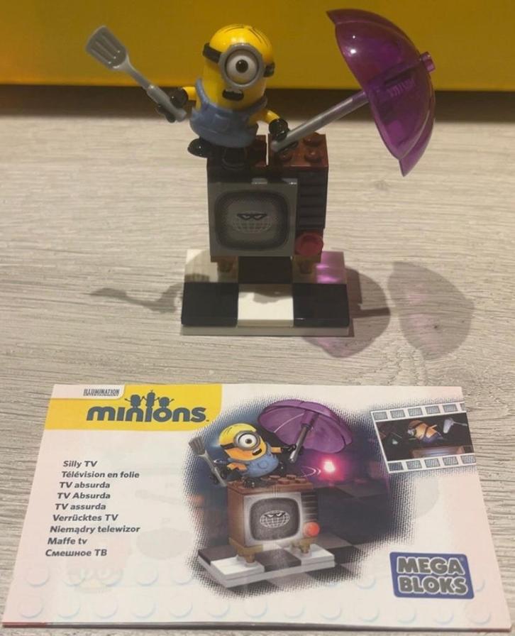 Mega Bloks Minions - Silly TV, Kinderen en Baby's, Speelgoed | Bouwstenen, Zo goed als nieuw, Megabloks, Ophalen of Verzenden