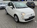 Fiat 500 1200 Benzine! Airco Pano Navi! TOP Staat!, USB, Wit, Bedrijf, Grijs