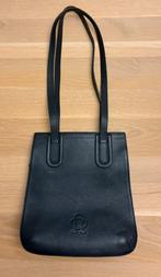 Donkerblauwe schoudertas van echt leder van Nobody, Enlèvement ou Envoi, Comme neuf, Bleu, Sac à bandoulière