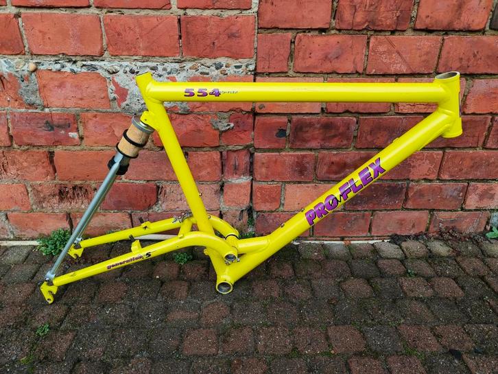 Proflex 554 retro mountainbike kader te koop!!, Vélos & Vélomoteurs, Vélos | VTT & Mountainbikes, Enlèvement ou Envoi