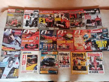 Divers magazines revues Guides Formule 1 F1 1989 à 2018 beschikbaar voor biedingen