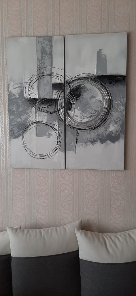 Canvas, Antiek en Kunst, Kunst | Schilderijen | Abstract, Ophalen of Verzenden