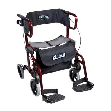 Rollator drive (déambulateur + chaise roulante)