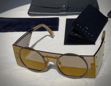 Yohji Yamamoto YY7020 Gold Flake — Uniseks zonnebril beschikbaar voor biedingen