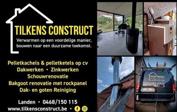 Dakwerken, schouw-renovatie pelletverwarming. 0468 150  115