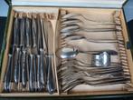 Bestekset verzilverd in bestekkoffer - vintage., Huis en Inrichting, Keuken | Bestek, Ophalen, Gebruikt, Overige materialen, Bestekset