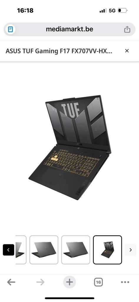 PC AZUZ TUFF GAMING, Computers en Software, Windows Laptops, Nieuw, Ophalen