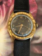 Antiek horloge Forlux, WW2, verzameling, vintage opwinder, Handtassen en Accessoires, Verzenden, Gebruikt, Geel, Antiek Forlux horloge mechanisch