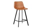 2 barstoelen - ongeschonden - cognac kleur lederlook, Huis en Inrichting, Barkrukken, Ophalen, Met voetsteun, 60 tot 90 cm, Zo goed als nieuw