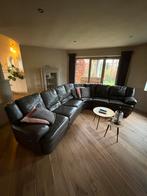 Lederen hoeksalon rechts met relax, Huis en Inrichting, Ophalen, Zo goed als nieuw, Leer, Tijdloos