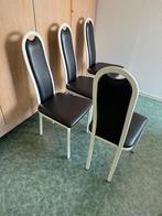 4 moderne eetkamerstoelen, Ophalen, Gebruikt, Wit, Vier