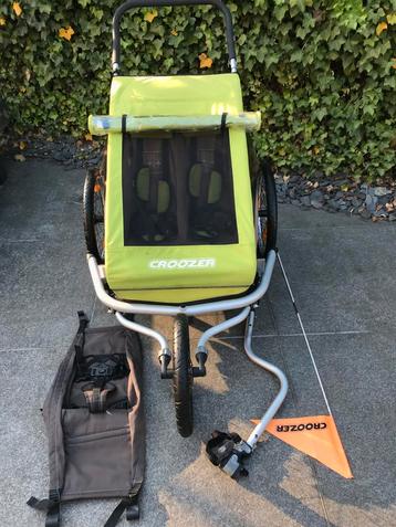 Croozer kid for 2 fietskar + hangmat, Fietsen en Brommers, Ophalen, Opvouwbaar, Croozer, Zo goed als nieuw