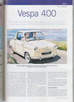 Vespa 400 microcarwagen Kleinwagen collectie, Verzenden, Gelezen