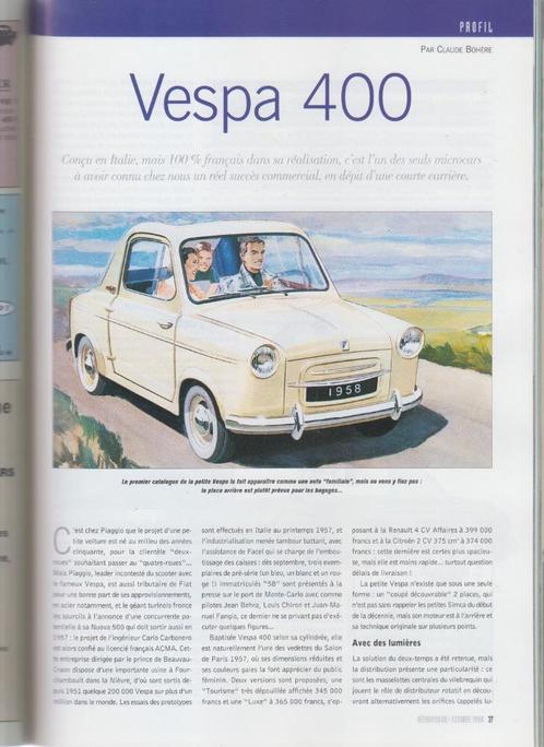 Vespa 400 microcarwagen Kleinwagen collectie, Boeken, Auto's | Boeken, Gelezen, Verzenden