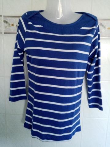 Tex : nieuw longsleeve t-shirt lange mouwen blauw wit , mt M beschikbaar voor biedingen
