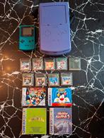 Gameboy Color Turkoois + 9 spelletjes + Boekje + Doos etc..., Games en Spelcomputers, Ophalen of Verzenden, Zo goed als nieuw