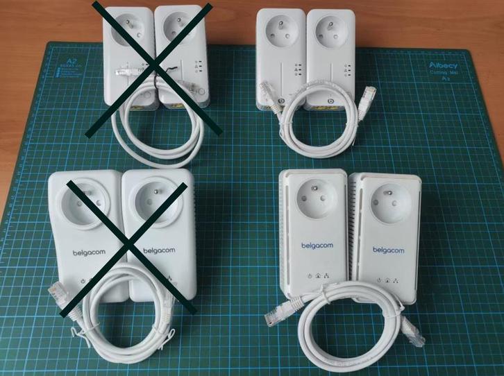 PLC-sets met 4 paren — inclusief Ethernet-kabels, Audio, Tv en Foto, Audiokabels en Televisiekabels, Gebruikt, Ophalen of Verzenden