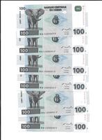 6 BANKBILJETTEN CONGO, Postzegels en Munten, Bankbiljetten | Afrika, Setje, Overige landen, Verzenden