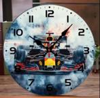 Horloge murale ronde en bois analogique à façade de voiture, Enlèvement ou Envoi, Neuf, Horloge murale