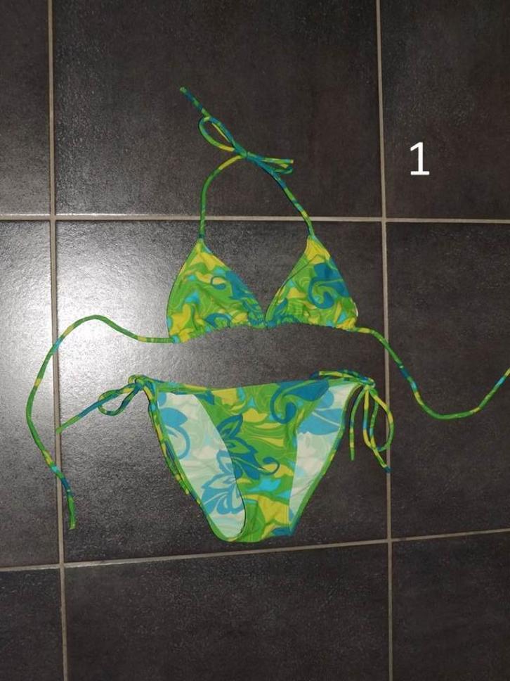 lot de 5 bikinis taille 38 maillot piscine vacances, Kleding | Dames, Badmode en Zwemkleding, Zo goed als nieuw, Bikini, Groen