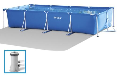 Intex Zwembad Set, Tuin en Terras, Zwembaden, Zo goed als nieuw, Opzetzwembad, 80 tot 120 cm, 400 cm of meer, 200 tot 300 cm, Rechthoekig