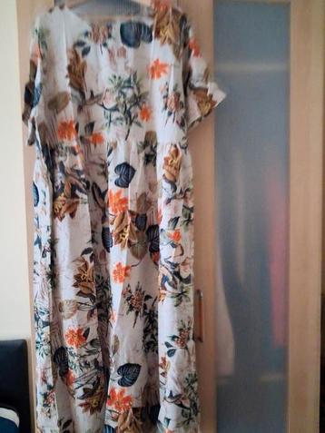 Katoenen zomer vrouw kleedje maat 4XL bloem motief Nieuw  beschikbaar voor biedingen