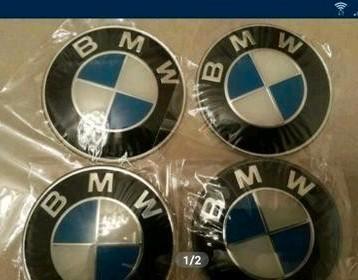 Bmw stickers in zwart wit carbon,full en wit zwart 》4 x 65mm beschikbaar voor biedingen