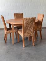 Prachtige set “rotan” eetkamer, Huis en Inrichting, Ophalen, Zo goed als nieuw
