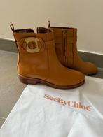 See By Chloé Chany leder enkellaarsjes, Bruin, Lage of Enkellaarzen, Nieuw, Ophalen of Verzenden