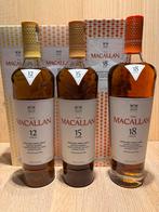 The Macallan whisky - Colour editions - 12y-15y-18u, Verzamelen, Ophalen of Verzenden, Zo goed als nieuw