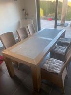 Eettafel en dressoir blauwe steen., Huis en Inrichting, Ophalen, Zo goed als nieuw