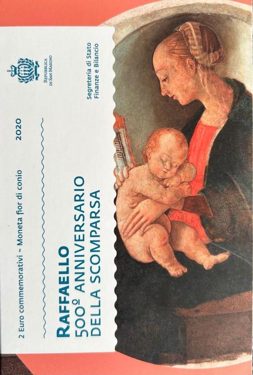 San Marino 2€ 2020 herdenkingsmunt  Raffaello, Postzegels en Munten, Munten | Europa | Euromunten, Losse munt, 2 euro, San Marino