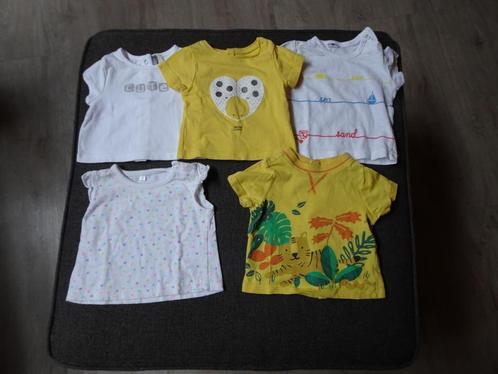 5 T-shirts (Maat 50), Kinderen en Baby's, Babykleding | Maat 50, Zo goed als nieuw, Jongetje of Meisje, Shirtje of Longsleeve