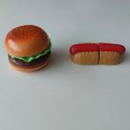 Hamburger en hotdog met velcro om samen te houden, Ophalen