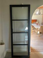 Zwarte glazen deur, Doe-het-zelf en Bouw, Deuren en Vliegenramen, Ophalen, 80 tot 100 cm, Binnendeur, 200 tot 215 cm