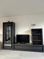 Wenge TV meubel met bijpassende vitrinekast, Ophalen, Zo goed als nieuw, Wenge