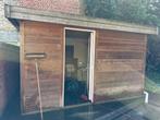 Tuinhuis met plat dak, volle deur en raam, Tuin en Terras, Ophalen, Gebruikt, Tuinhuis, 1 raam