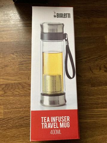 Bialetti tea infuser travel mug 400 ml ( Nieuw in doos )