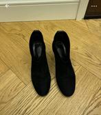 Zwarte laarzen met suède hak, Kleding | Heren, Ophalen, Zo goed als nieuw, Zwart