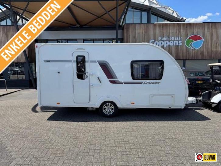 Sprite Cruzer 460 SR 2012 UNICO + MOVER!, Caravans en Kamperen, Caravans, tot en met 2, 1000 - 1250 kg, Sprite, 2 aparte bedden