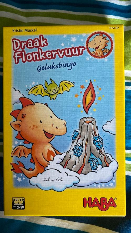 Draak Flonkervuur Geluksbingo - Haba, Hobby en Vrije tijd, Gezelschapsspellen | Bordspellen, Ophalen of Verzenden