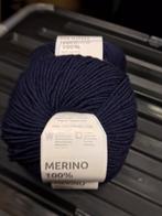 Katia Merino 100% kleur 5 donkerblauw lot 3 bollen, Hobby en Vrije tijd, Breien en Haken, Nieuw, Breien of Haken, Wol of Garen