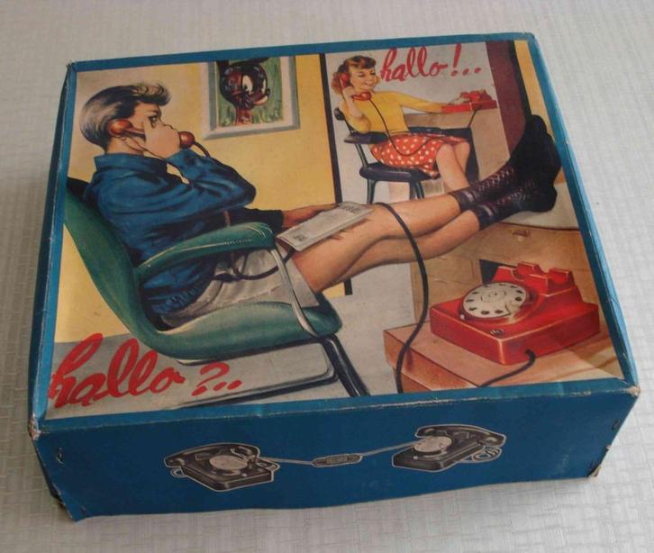 Telefoni comunicanti Art-P-75 INGAP - jaren '50, Verzamelen, Merken en Reclamevoorwerpen, Gebruikt, Verpakking, Ophalen