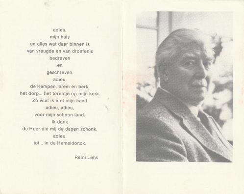 Letterkundige Emiel van Hemeldonck, Verzamelen, Bidprentjes en Rouwkaarten, Ophalen of Verzenden