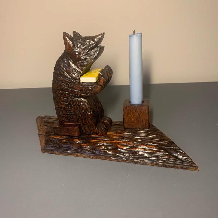 Black Forest Beer met kaars en lucifers, Antiek en Kunst, Curiosa en Brocante, Ophalen of Verzenden