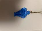 Porte-clés Michelin Bibendum bleu vintage rétro publicité, Utilisé, Enlèvement ou Envoi