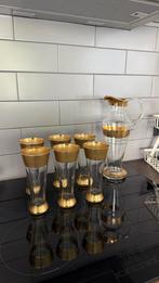 6 gouden glazen + gouden waterkan, Ophalen